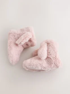 Pantoffels*Next Roze - Pantoffellaarzen van imitatiebont met konijntjes