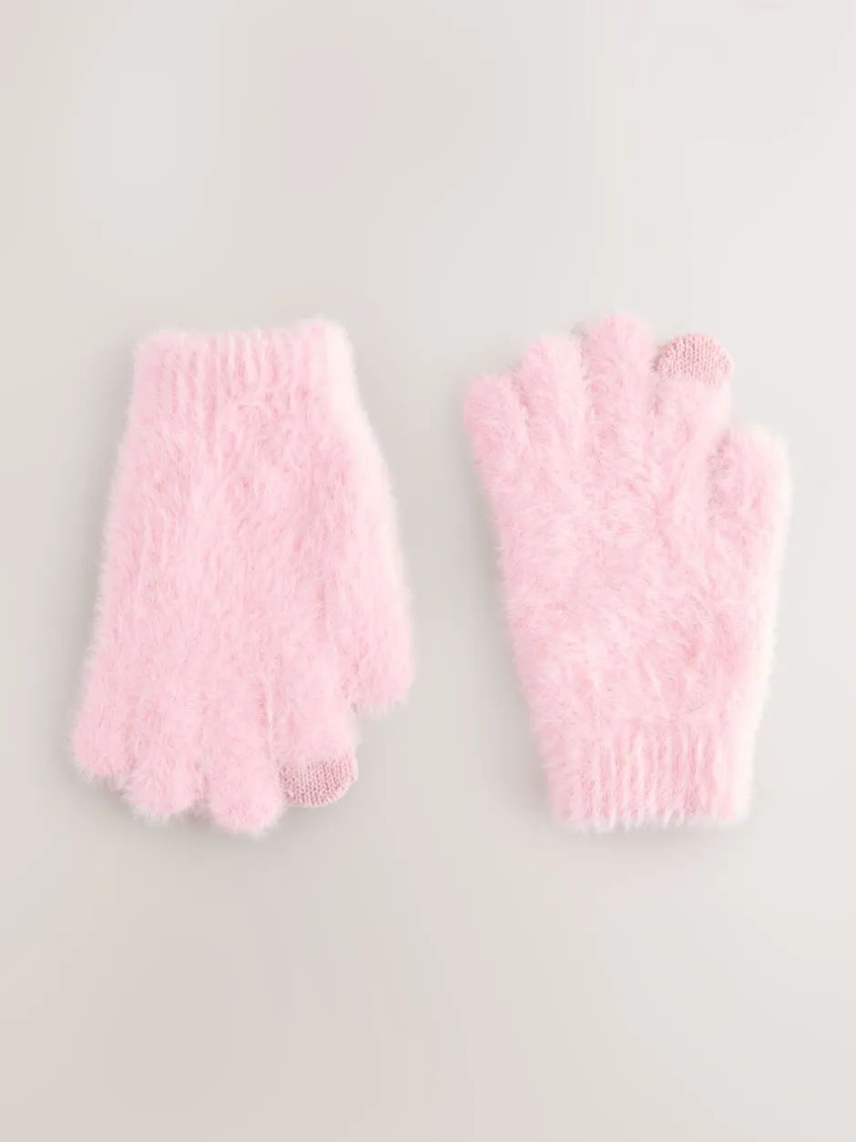 Mutsen, Handschoenen En Sjaals*Next Roze - Pluizige handschoenen (3-16jaar)