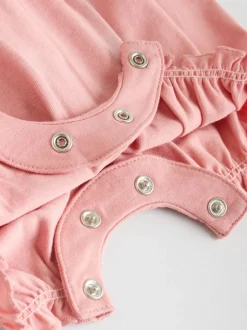 Rompertjes En Tuinbroeken*Next Roze - Print Baby Rompers 3 Pack