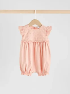 Rompertjes En Tuinbroeken*Next Roze - Print Baby Rompers 3 Pack