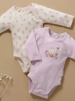 Rompertjes En Hemdjes|Purebaby - Bodysuits 2 Pack Roze