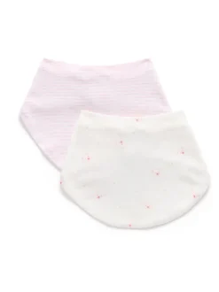 Slabbetjes*Purebaby - Essential Dribble Bibs 2 Pack Roze