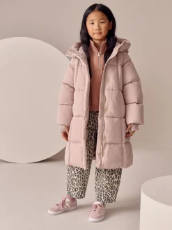 Schoolkleding|Jassen En Jacks|Next - Regenbestendige gewatteerde jas (3-16 jr) Roze