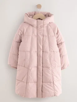 Schoolkleding|Jassen En Jacks|Next - Regenbestendige gewatteerde jas (3-16 jr) Roze