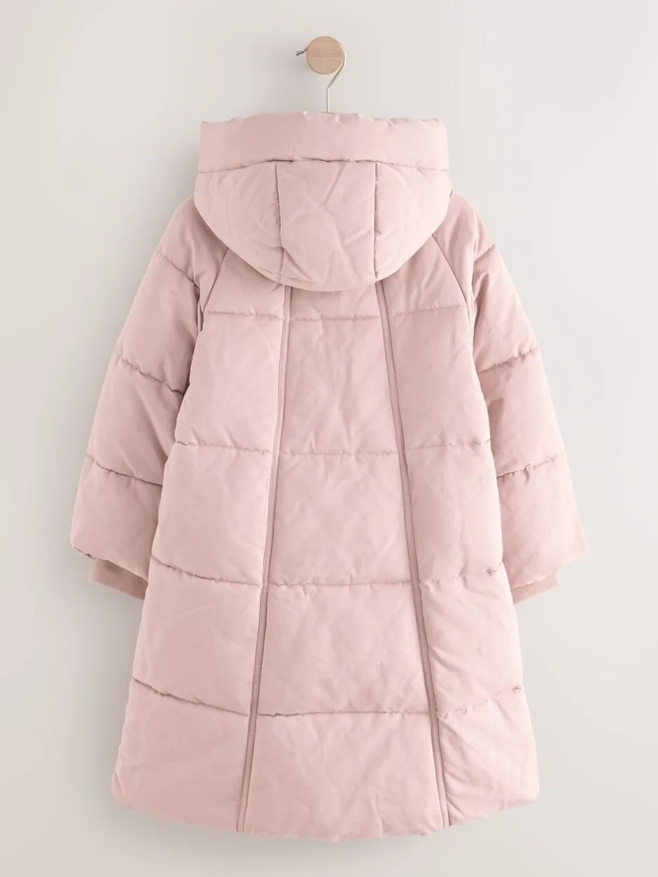 Schoolkleding|Jassen En Jacks|Next - Regenbestendige gewatteerde jas (3-16 jr) Roze