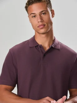 Poloshirts*Next Roze - Regular Fit Textured Smart Polo Shirt