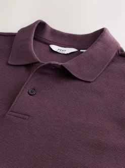 Poloshirts*Next Roze - Regular Fit Textured Smart Polo Shirt