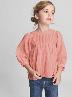 Overhemden En Blouses|Reiss - Elle Jr. Blouse met ladder en belangen Roze