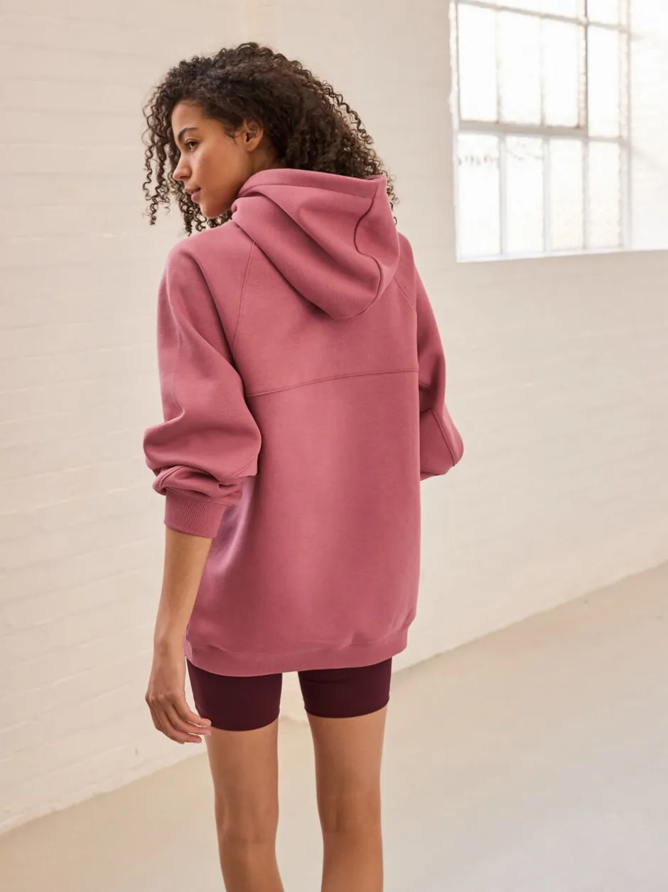 Hoody's En Sweatshirts*Next - Relaxte pasvorm zware lange hoodie Roze