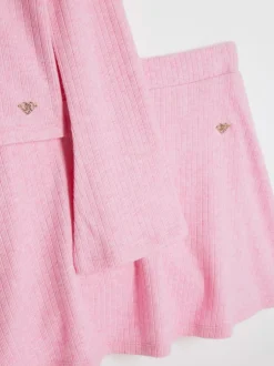 Shorts En Rokken|River Island - Girls Cosy Long Sleeve Top and Skort Set Roze
