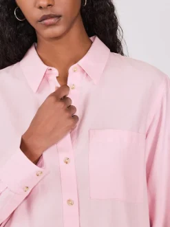 Blouses En Overhemden|Tops En T-Shirts|Next - Ruimvallend 100% katoenen button-down casual overhemd met lange mouwen Roze