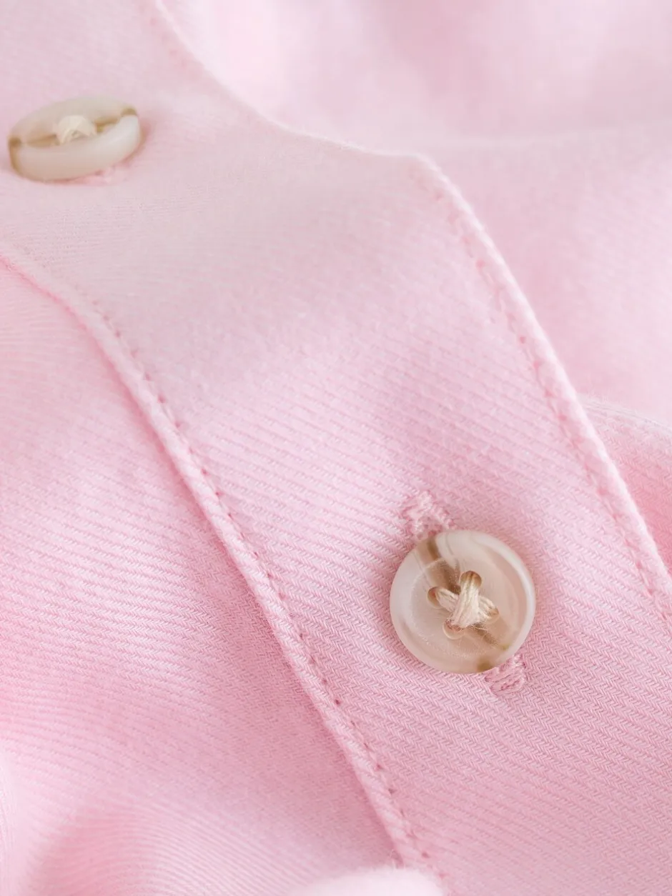 Blouses En Overhemden|Tops En T-Shirts|Next - Ruimvallend 100% katoenen button-down casual overhemd met lange mouwen Roze
