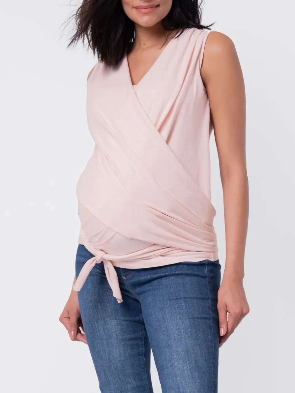 Moederschap*Seraphine - Skin to Skin Babywearing Sleeveless Top Roze