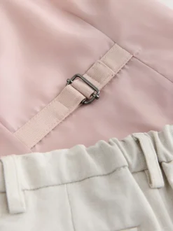 Kostuums En Herenvesten*Next Roze - Set met gilet, overhemd, korte broek & stropdas (3mnd-9jr)