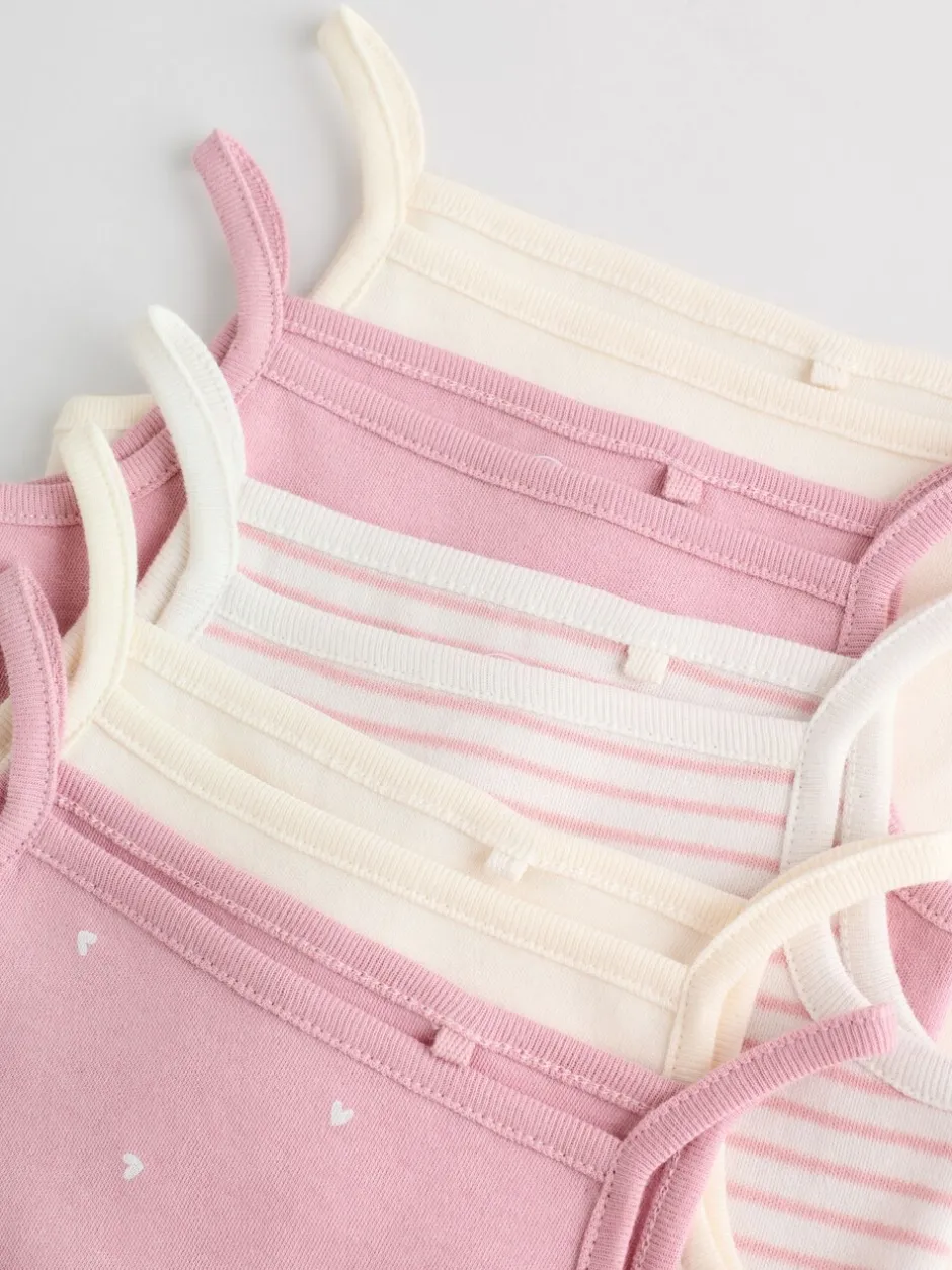 Rompertjes En Hemdjes|Next Roze - Set van 5 Baby bodysuits