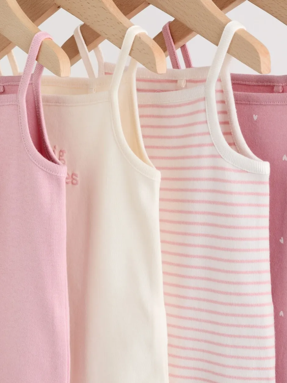Rompertjes En Hemdjes|Next Roze - Set van 5 Baby bodysuits
