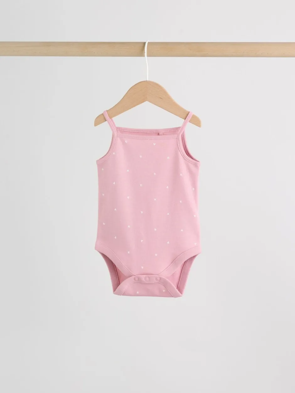 Rompertjes En Hemdjes|Next Roze - Set van 5 Baby bodysuits