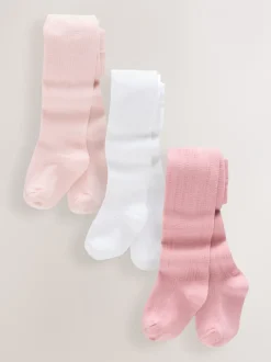Sokken En Panty's|Next Roze - Set van 3 babymaillots (0 mnd-2 jr)