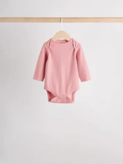 Rompertjes En Hemdjes|Next Roze - Set van 5 babyrompertjes met lange mouwen