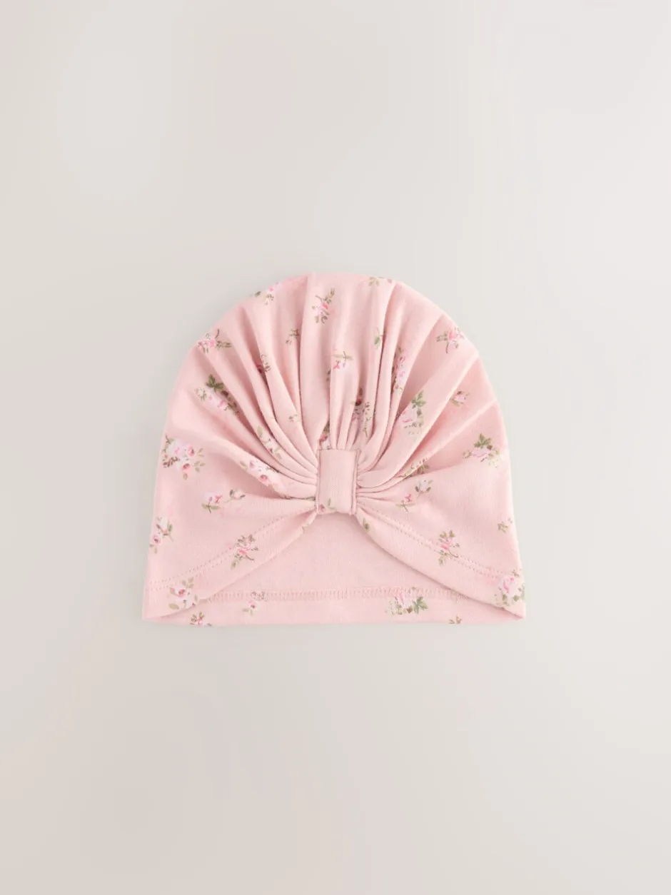 Mutsjes En Antikrabwantjes|Mutsen, Handschoenen En Sjaals*Next - Set van 2 babyturbanen (0-18mnd) Roze