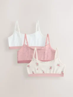 Alle Ondergoed*Next - Set van 3 crop tops (5-16 jr) Roze