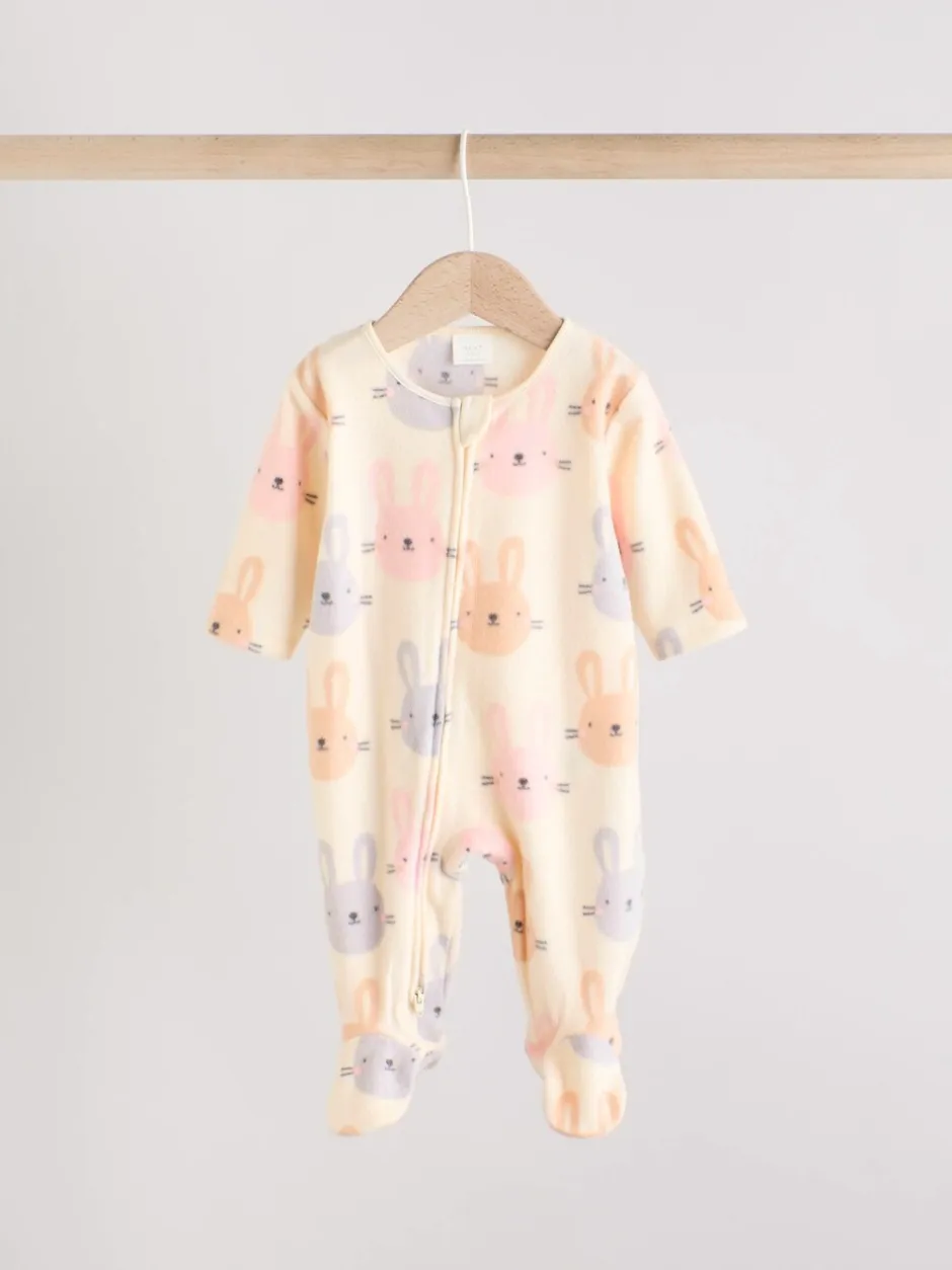 Multipacks|Babypakjes En Babypyjama's*Next - Set van 2 microfleece babypyjama's met tweewegrits Roze