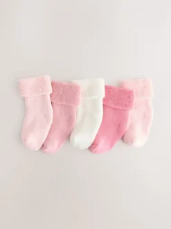 Sokken En Panty's*Next Roze - Set van 5 paar Baby Handdoeken Sokken (0mnd-2jr)