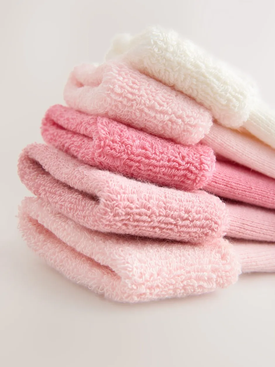 Sokken En Panty's*Next Roze - Set van 5 paar Baby Handdoeken Sokken (0mnd-2jr)
