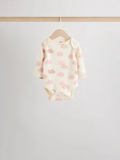 Multipacks|Rompertjes En Hemdjes|Next Roze - Set van 5 rompers met lange mouwen