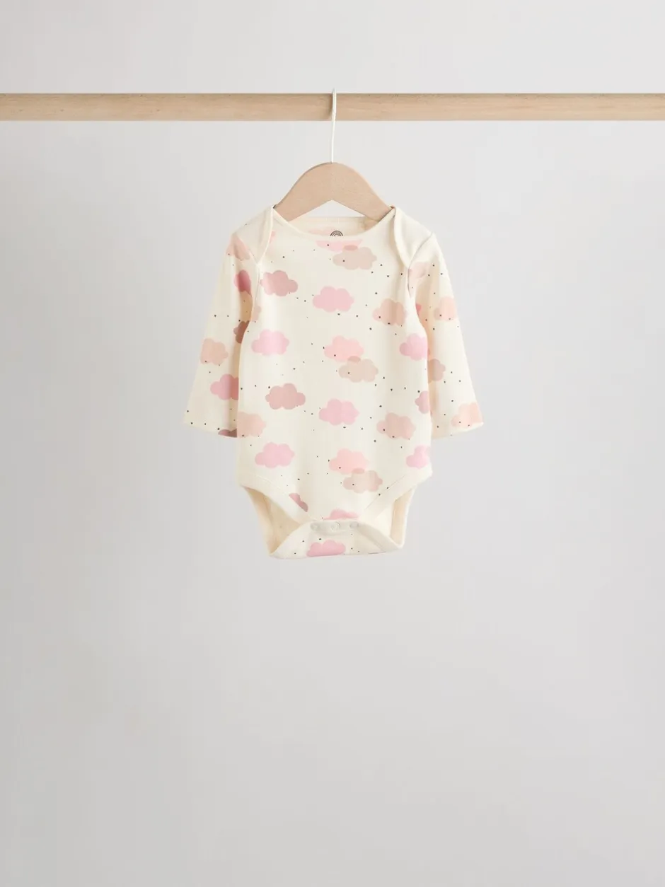 Multipacks|Rompertjes En Hemdjes|Next Roze - Set van 5 rompers met lange mouwen