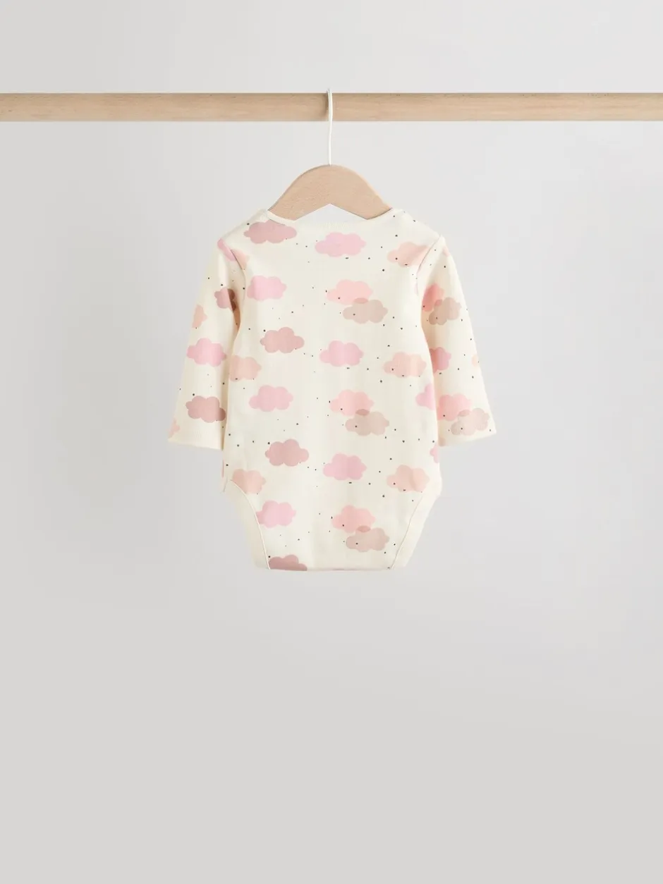 Multipacks|Rompertjes En Hemdjes|Next Roze - Set van 5 rompers met lange mouwen