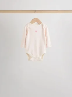 Multipacks|Rompertjes En Hemdjes|Next Roze - Set van 5 rompers met lange mouwen