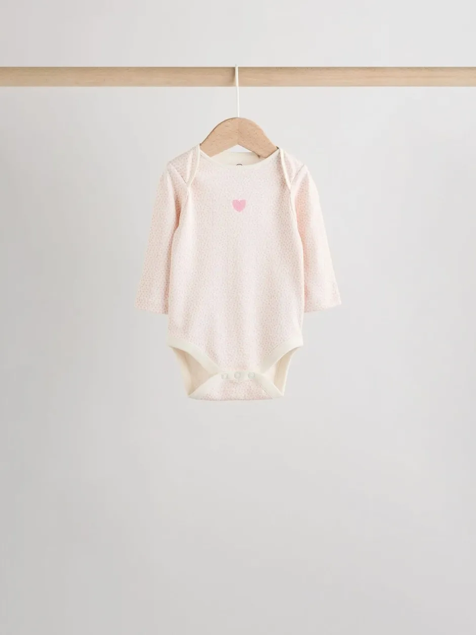 Multipacks|Rompertjes En Hemdjes|Next Roze - Set van 5 rompers met lange mouwen
