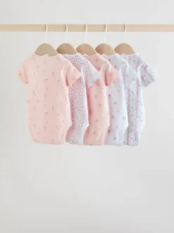 Rompertjes En Hemdjes*Next Roze - Short Sleeve Baby Bodysuit