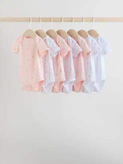 Rompertjes En Hemdjes|Next Roze - Short Sleeve Baby Bodysuit