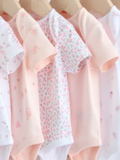Rompertjes En Hemdjes|Next Roze - Short Sleeve Baby Bodysuit