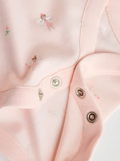 Rompertjes En Hemdjes|Next Roze - Short Sleeve Baby Bodysuit