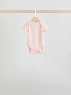 Rompertjes En Hemdjes|Next Roze - Short Sleeve Baby Bodysuit