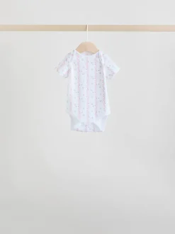 Rompertjes En Hemdjes|Next Roze - Short Sleeve Baby Bodysuit