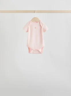 Rompertjes En Hemdjes|Next Roze - Short Sleeve Baby Bodysuit