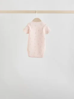 Rompertjes En Hemdjes|Next Roze - Short Sleeve Baby Bodysuit