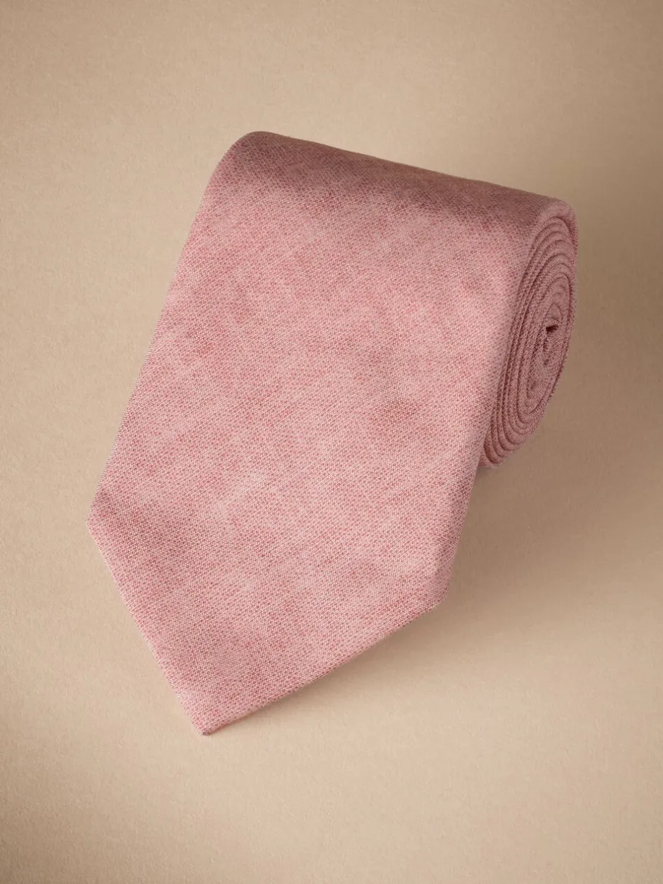 Stropdassen En Pochets*Next - Signature Made In Italy Printed Melange Look Tie Roze