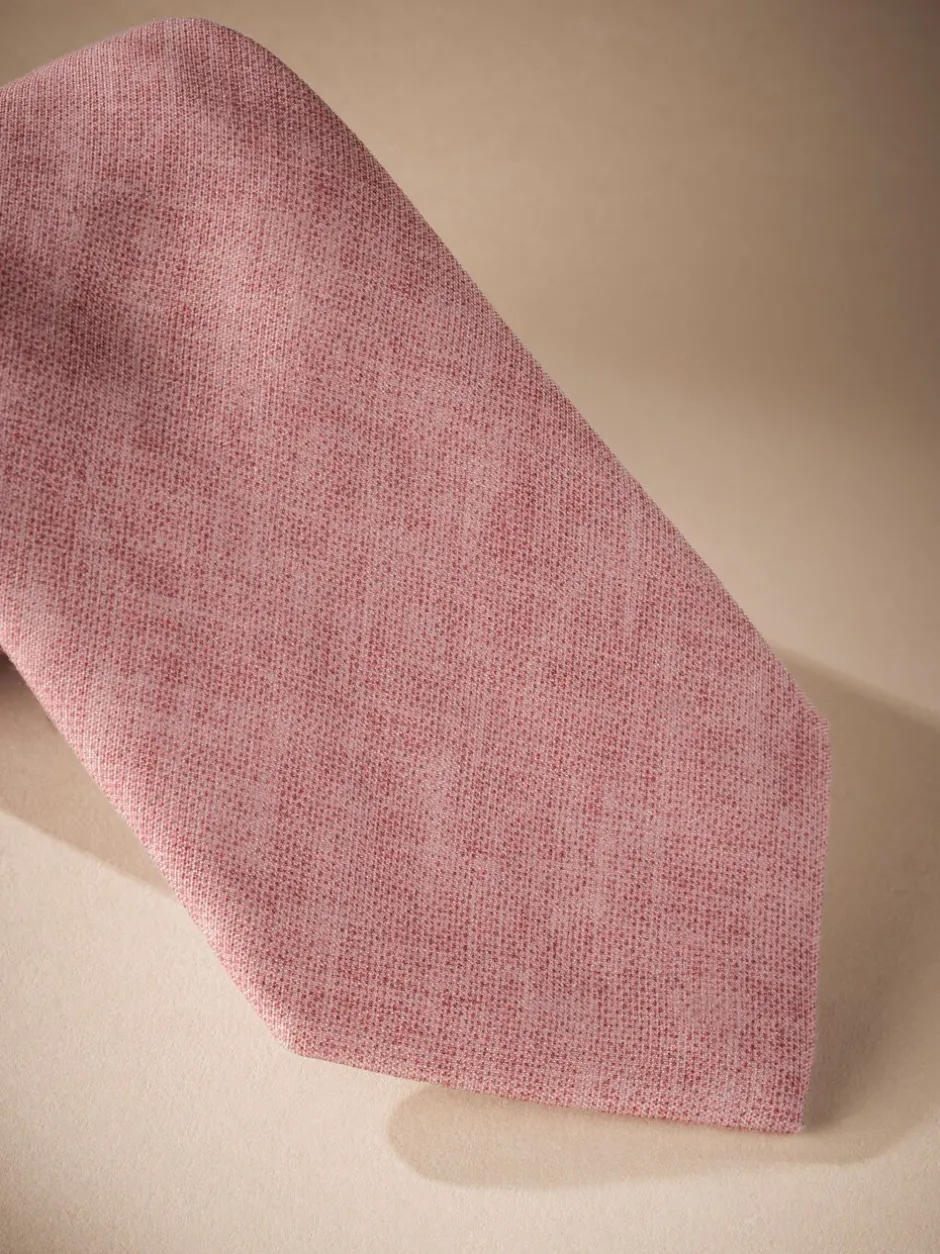 Stropdassen En Pochets*Next - Signature Made In Italy Printed Melange Look Tie Roze