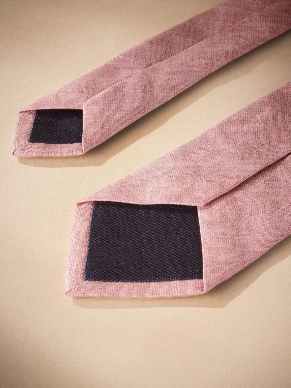 Stropdassen En Pochets*Next - Signature Made In Italy Printed Melange Look Tie Roze