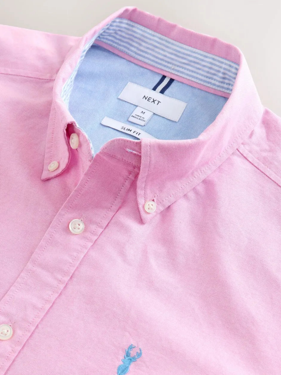 Formele Overhemden|Shirts|Next Roze - Slim Fit - Oxford-hemd met lange mouwen
