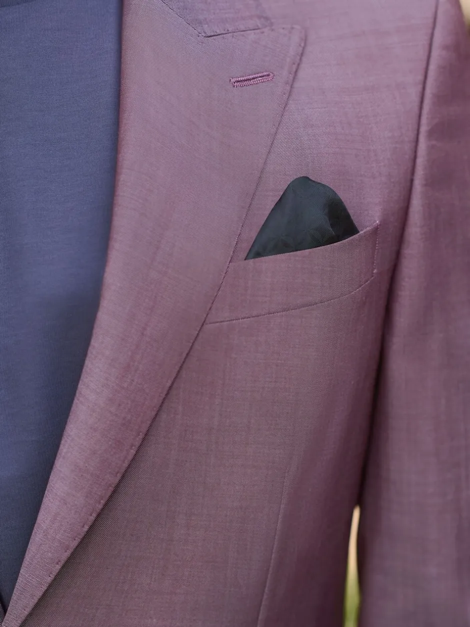 Pakken*Next - Slim Fit Signature Cerutti 100% Italian Wool Suit Jacket Roze