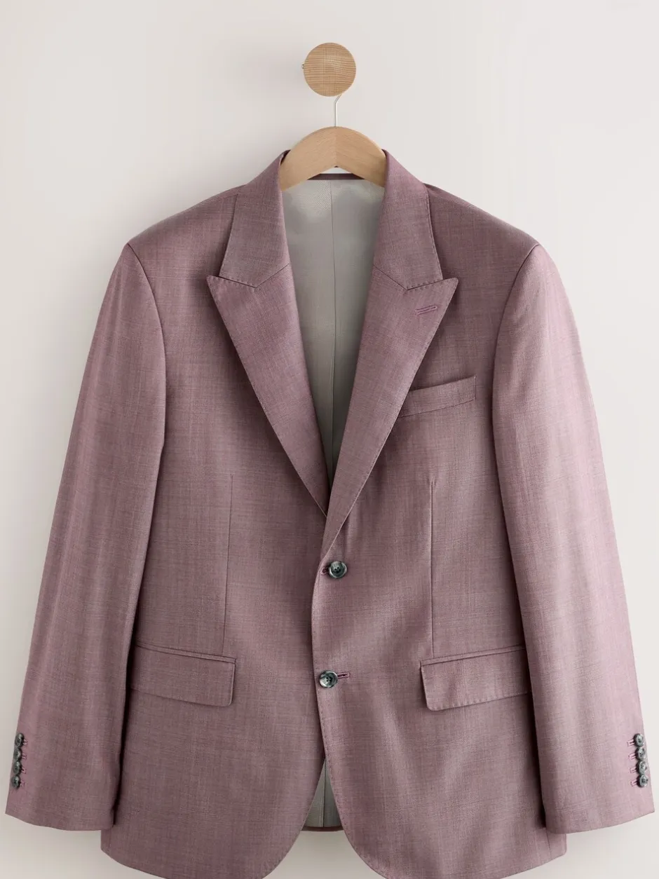 Pakken*Next - Slim Fit Signature Cerutti 100% Italian Wool Suit Jacket Roze