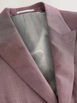 Pakken*Next - Slim Fit Signature Cerutti 100% Italian Wool Suit Jacket Roze