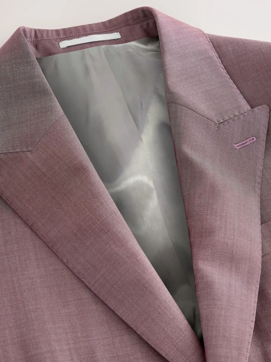 Pakken*Next - Slim Fit Signature Cerutti 100% Italian Wool Suit Jacket Roze