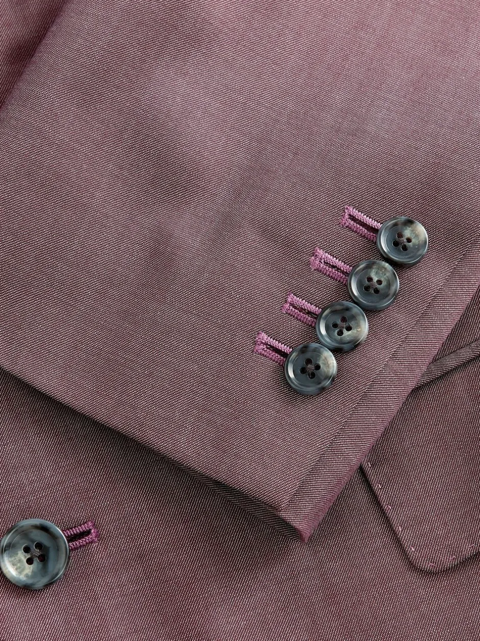 Pakken*Next - Slim Fit Signature Cerutti 100% Italian Wool Suit Jacket Roze